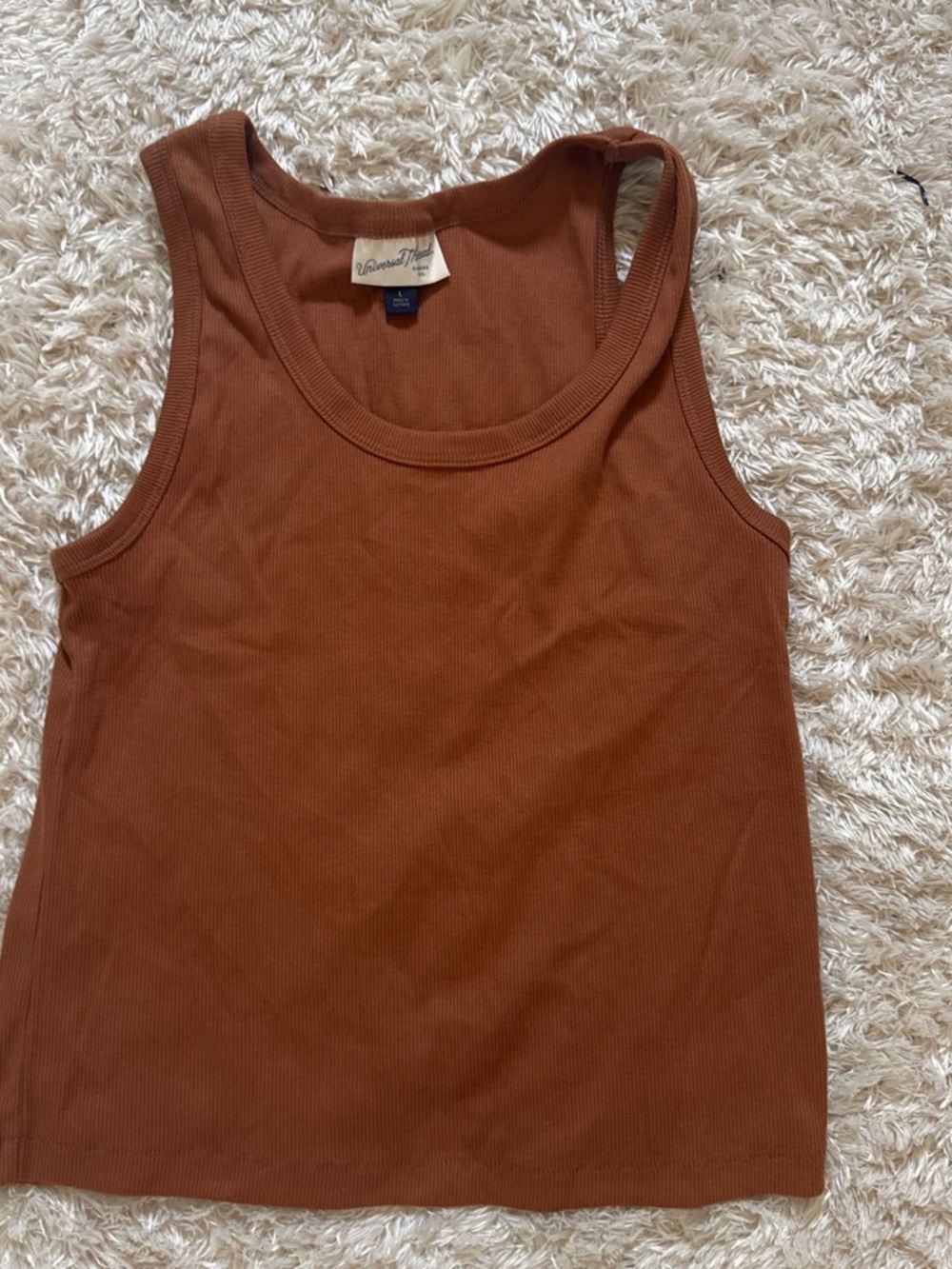 Universal Thread Women's Ribbed Tank Top — Rust